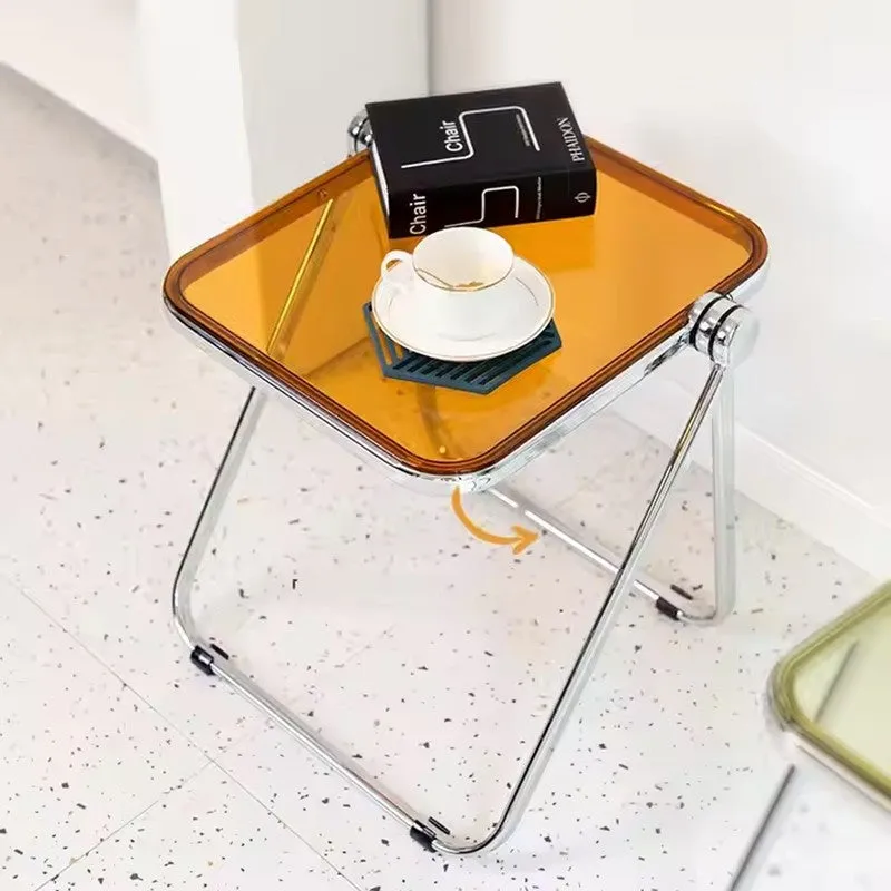 Vistara Brown Acrylic Side Table media 4
