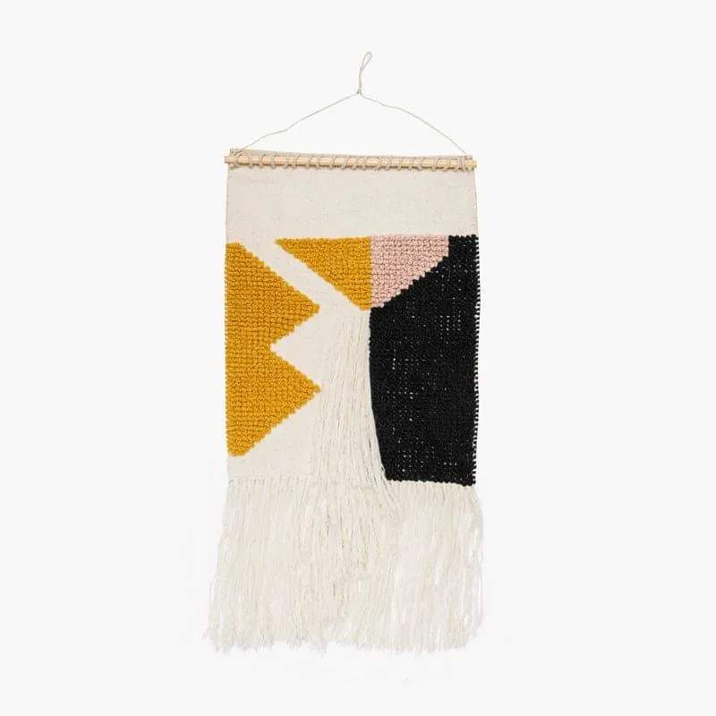 Qiana Abstract Woven Wool Wall Hanging media 4
