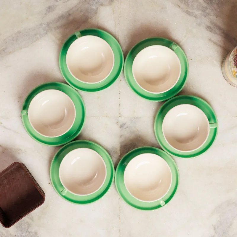 Blush & Brew Cup & Saucer (Mint/320 mL) - Twelve Piece Set media 7