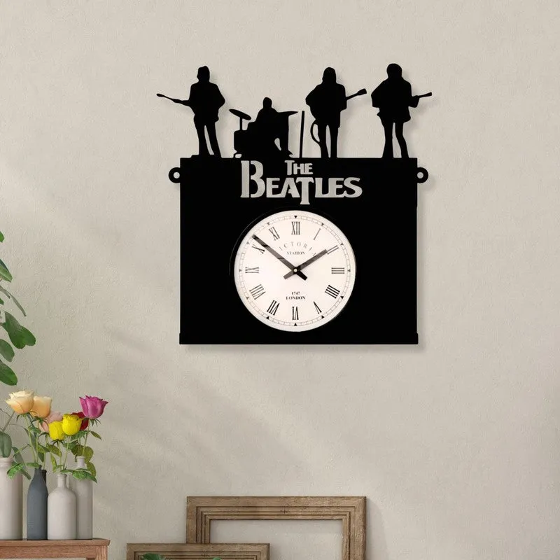 Beat Steel Analog Wall Clock - Black media 1