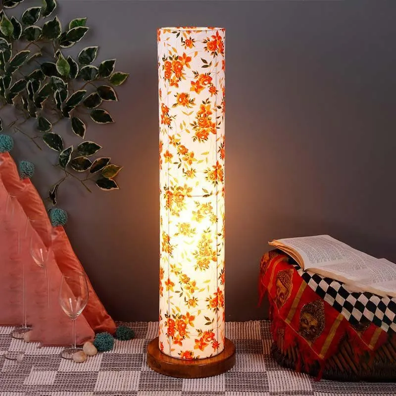 Orange Flora Tower Floor Lamp media 1
