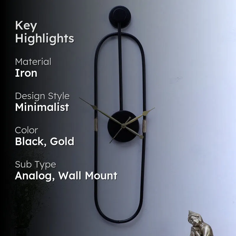 Naoko Wall Clock - Black media 2