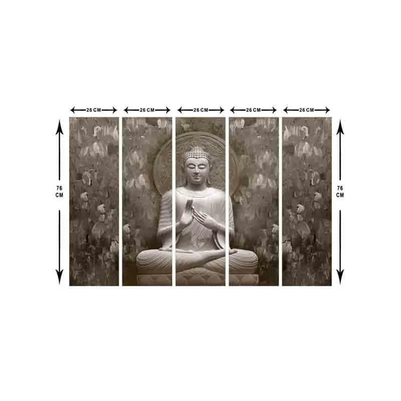Buddha At Peace Wall Art - Five Piece Set media 8