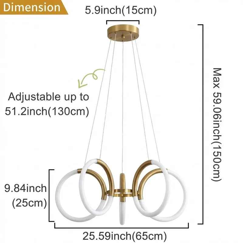 Nova Halo Aluminum Ceiling Lamp - Gold media 7