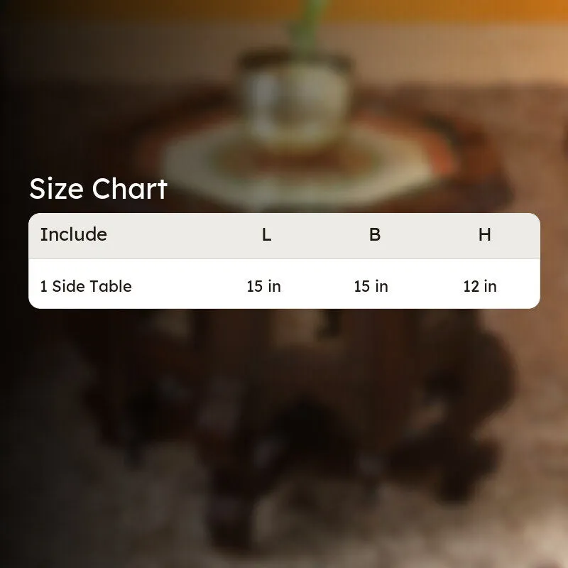 Princess Teak Wood Side Table media 6