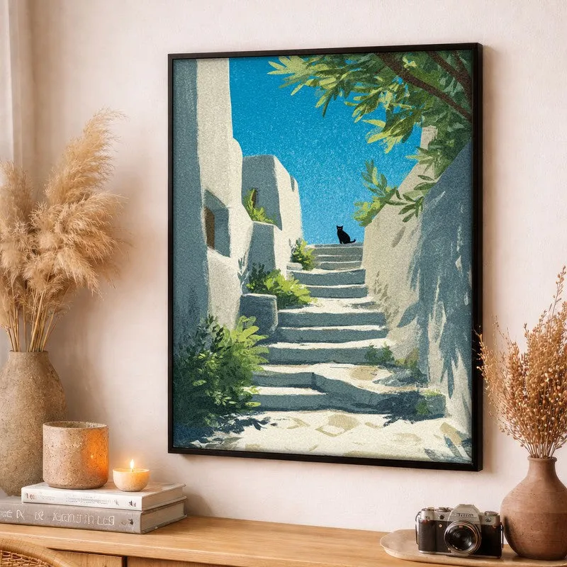Coastal Poise Canvas Wall Painting - Black Frame media 3