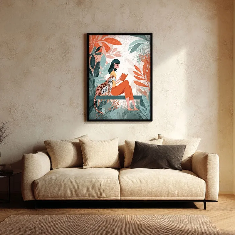 ForestReverie Canvas Wall Painting - Black Frame media 1