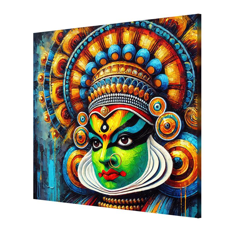 Kathakali Face Wall Painting media 5
