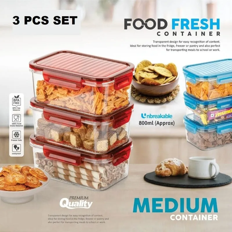 SmartStore Red Food Container (800 mL Each) - Set Of Three media 5