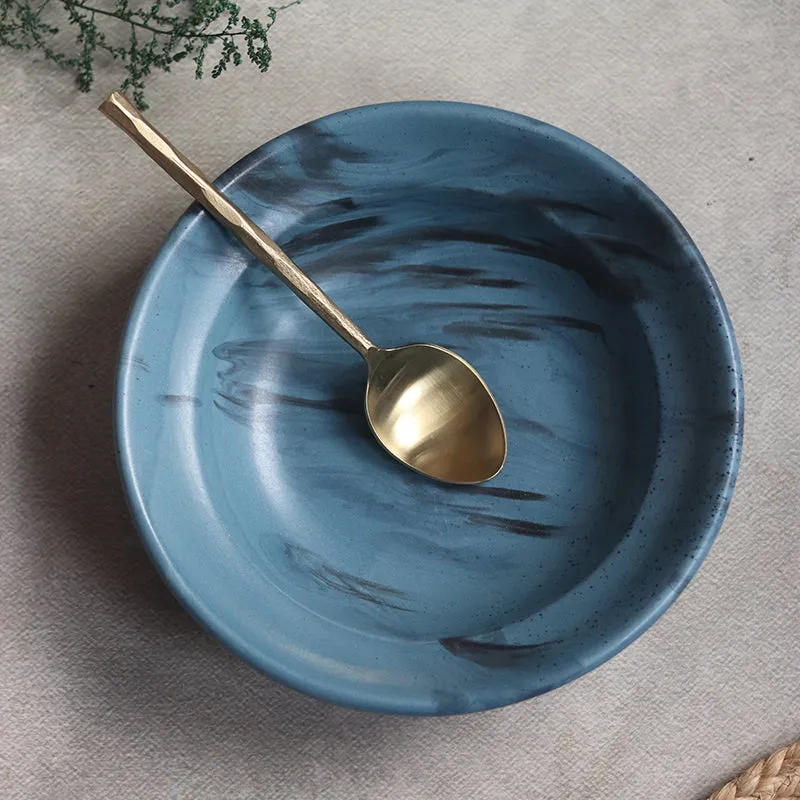Imogen Ceramic Pasta Plate - Blue media 3