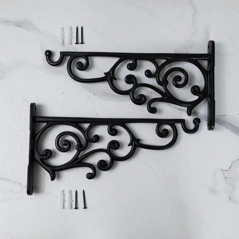 Wilme Vintage Wall Bracket (Black) - Set Of Two media 5