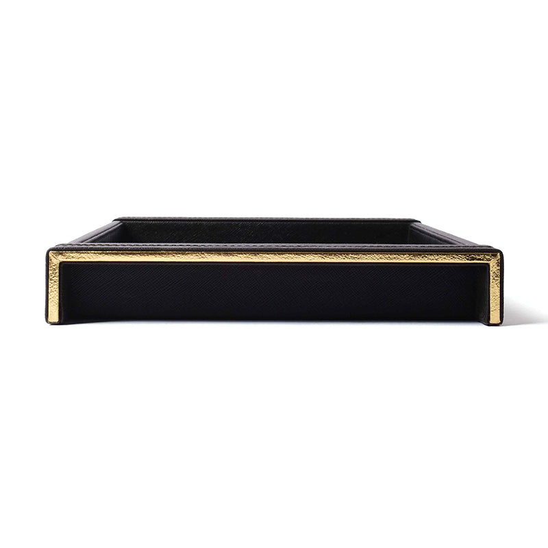 Ceastra Faux Leather Serving Tray - Black media 3