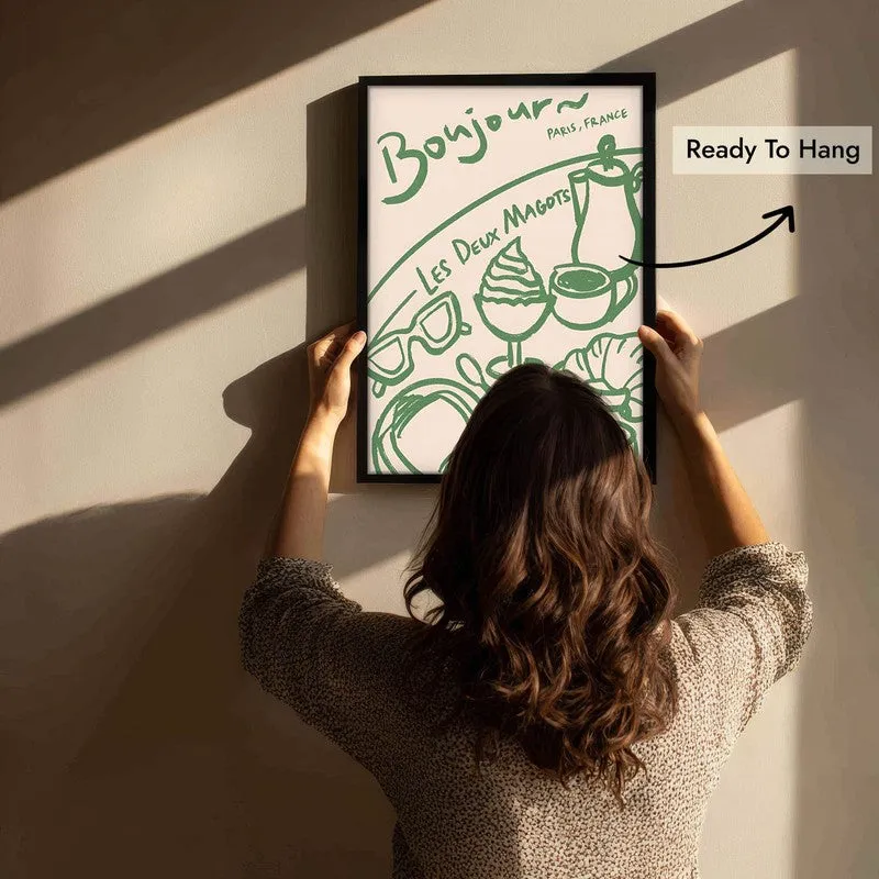AbstraGreen Archival Canvas Wall Art - Black media 6