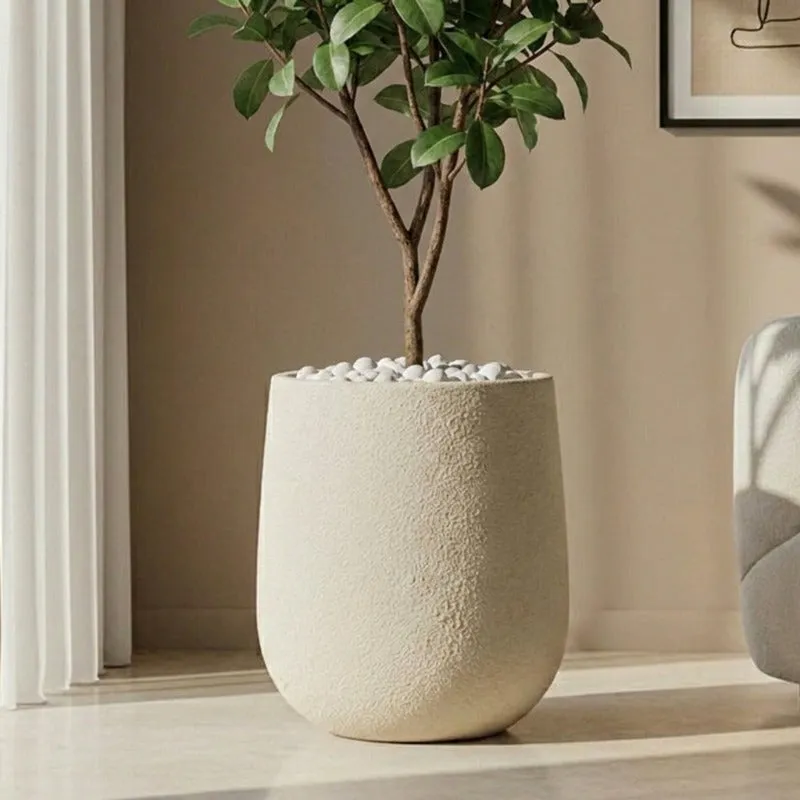 Olivra Floor Planter - White - 1
