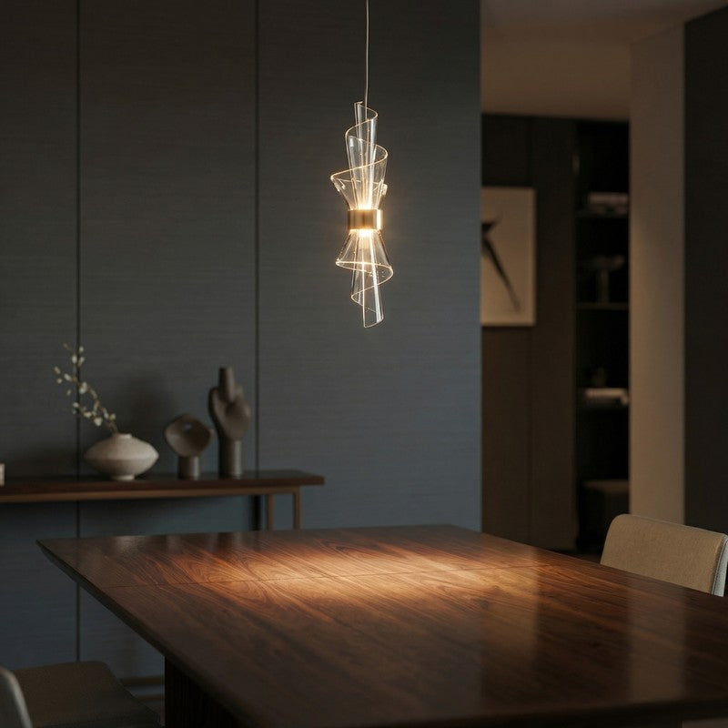 Luma Twisted Acrylic Ceiling Lamp