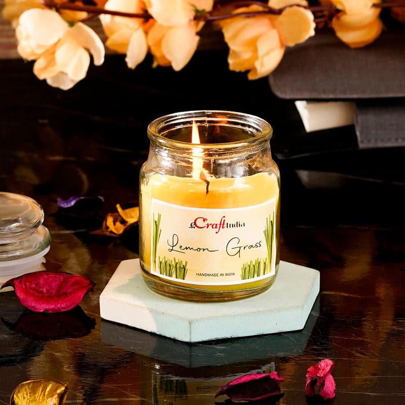 Nithya Lemongrass Scented Jar Candle media 4