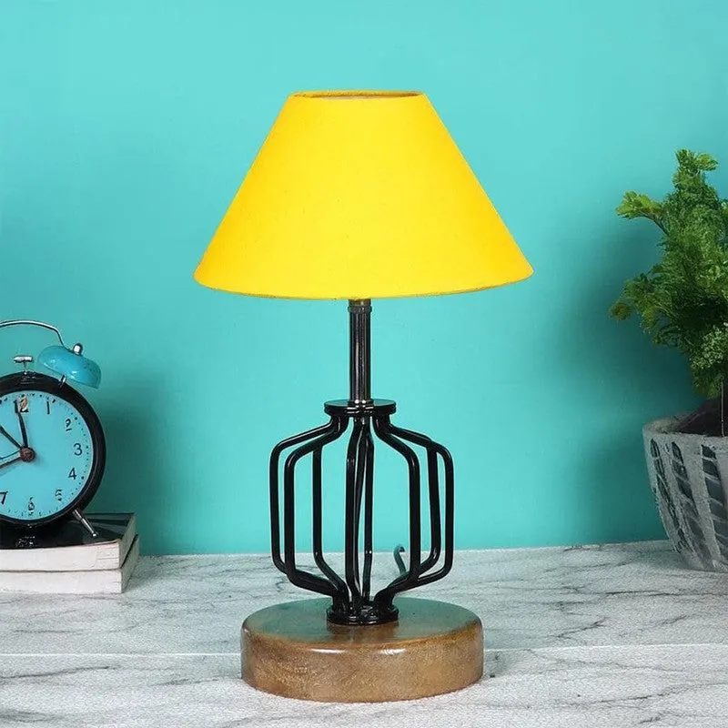 Cosmo Fabric Table Lamp - Yellow,Black media 3