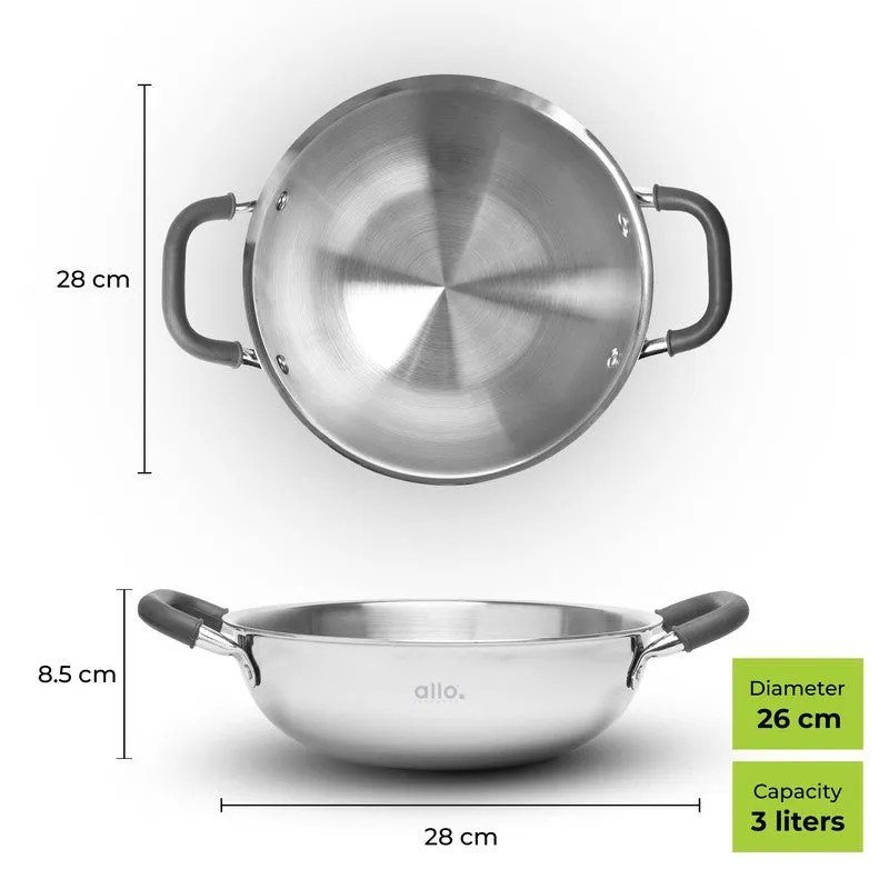 Roast Induction Base Kadhai - 3000 mL - 7
