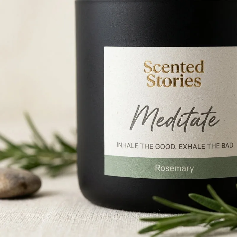 Meditate Scented Soy Wax Candle media 3