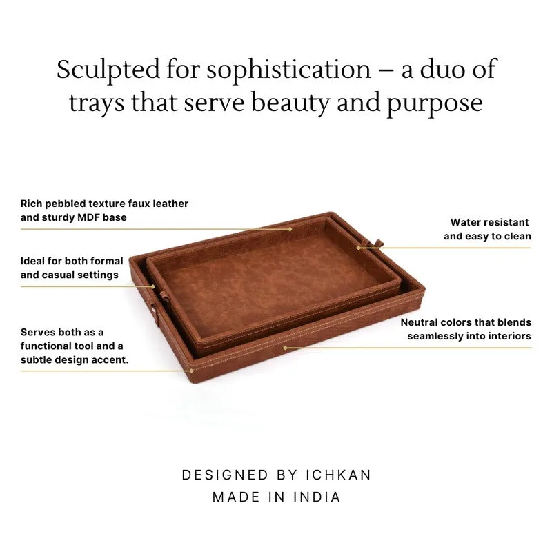 Elara Dote Serving Tray (Brown) - Set Of Two media 8