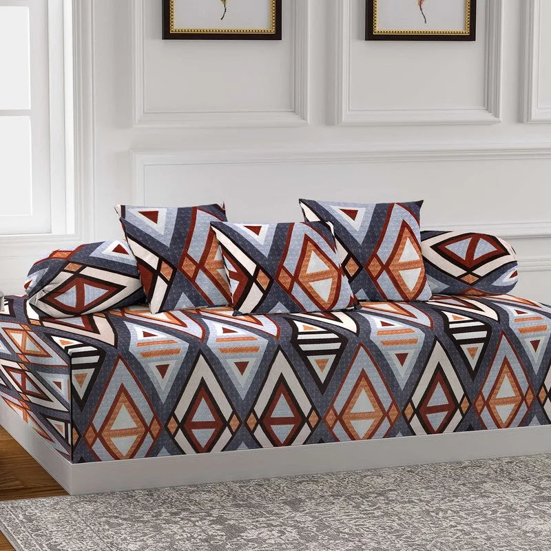 Gevora Printed Diwan Set - Six Piece Set media 3