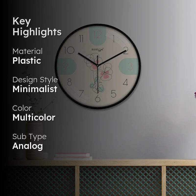 Whimsy Round Analog Wall Clock - Multicolor media 2
