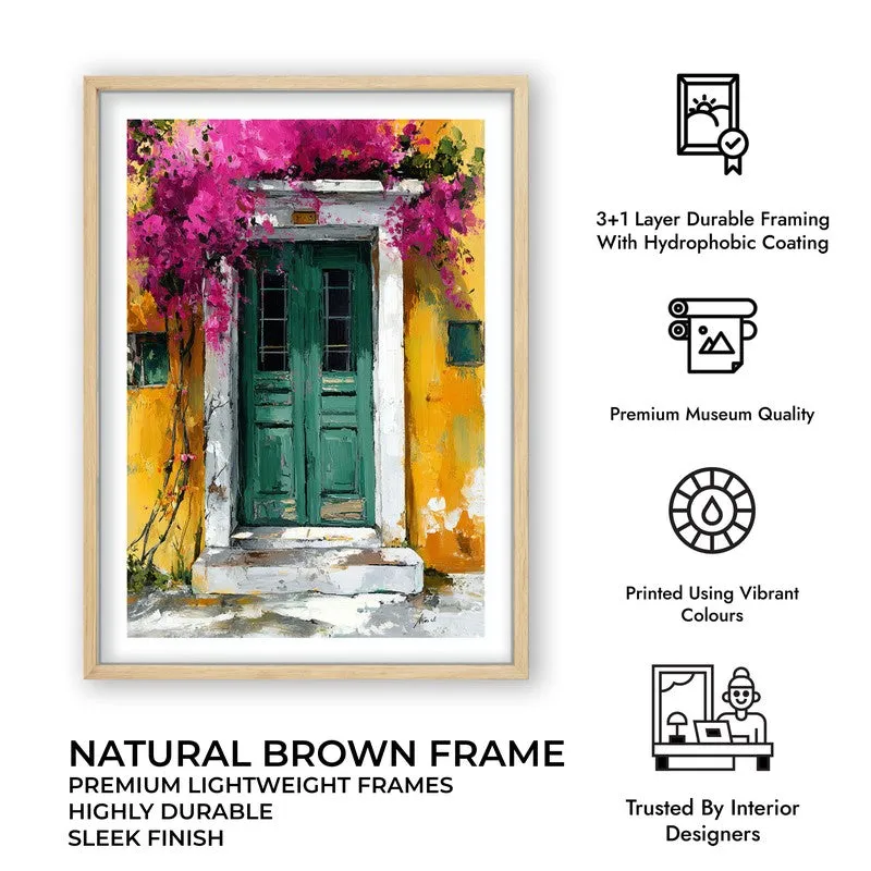 Eloria Canvas Wall Painting With Brown Frame media 10
