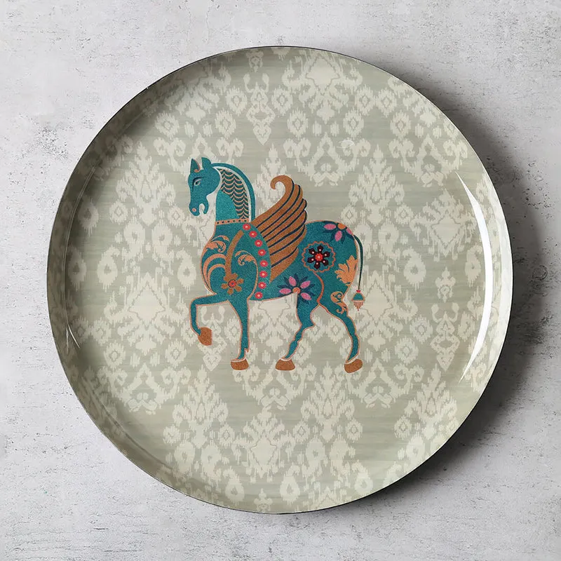 India Circus Nomad Stallion Iron Wall Plate - Set Of Five media 5