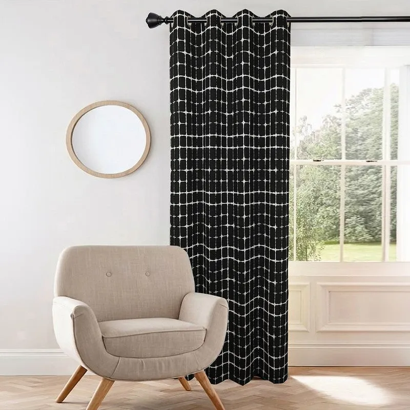 Timeless Plaid Curtain - Black media 4