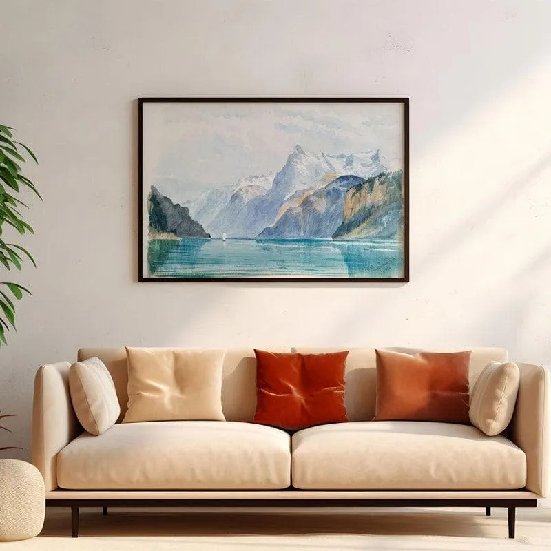 Switzerland Symphony Canvas Wall Painting - Black Frame media 4