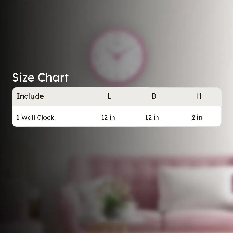 Polly Modern Wall Clock - Pink media 5