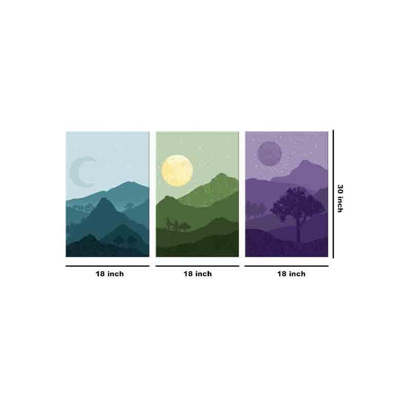 Seclusion Poly Canvas Wall Art - Three Piece Set media 7