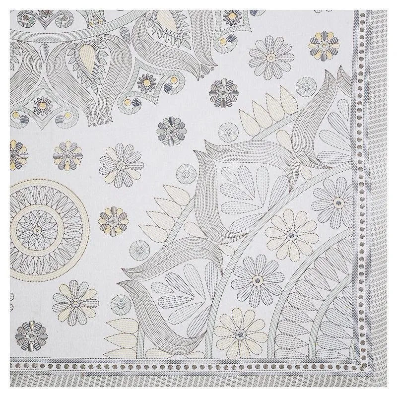 Madviya Floral Diwan Set (Grey & Yellow) - Eight Piece Set media 6
