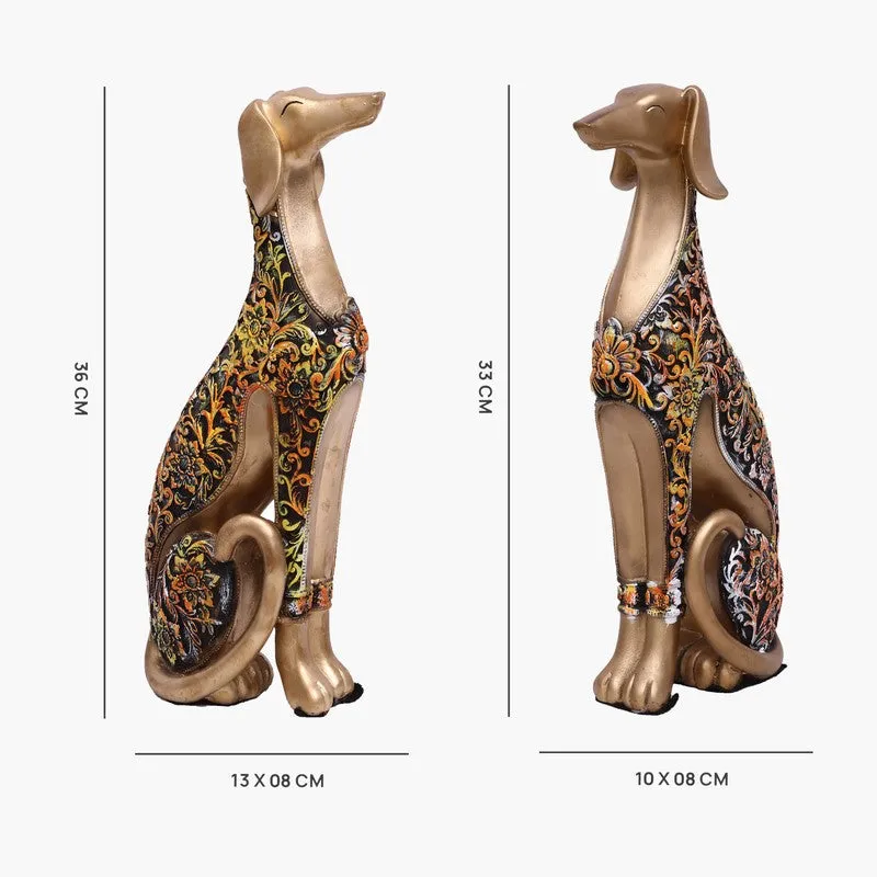 Royal Dog Polyresin Showpiece - Set Of Two media 8