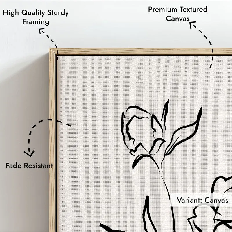 Petalum Canvas Wall Painting With Brown Frame media 7