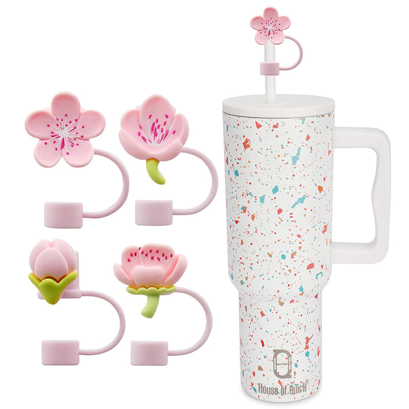 Spring Blooms Straw Cover - Set Of Four media 3