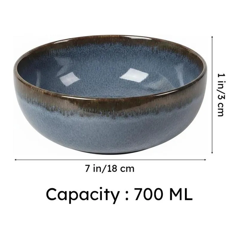 Modessa Table Serving Bowl (Blue,700 mL Each) - Set Of Four media 6