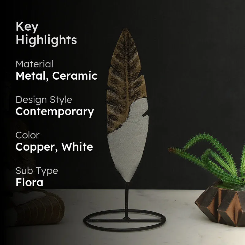Quilla Metal & Ceramic Showpiece media 2