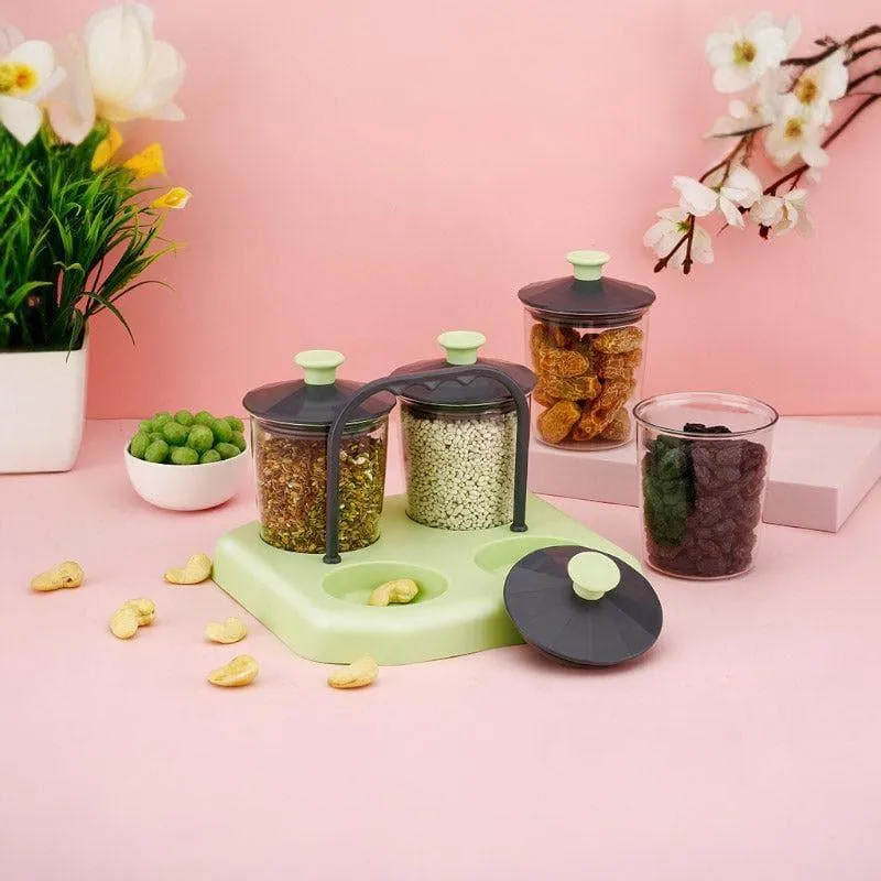 Smart Store Mint Round Jar (300 ML) - Set Of Five media 1