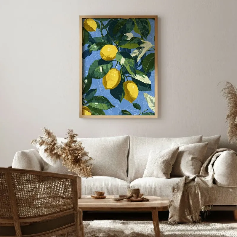 Tropical Vibes Canvas Wall Painting - Brown Frame media 1