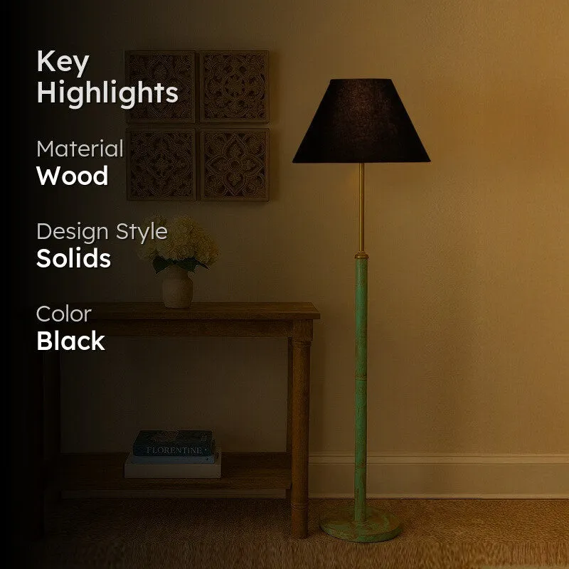 Canyon Glow Wooden Floor Lamp - Black media 2