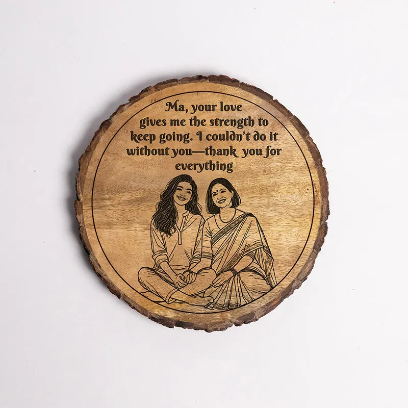 Strength To Keep Going Wood Showpiece - Round media 5