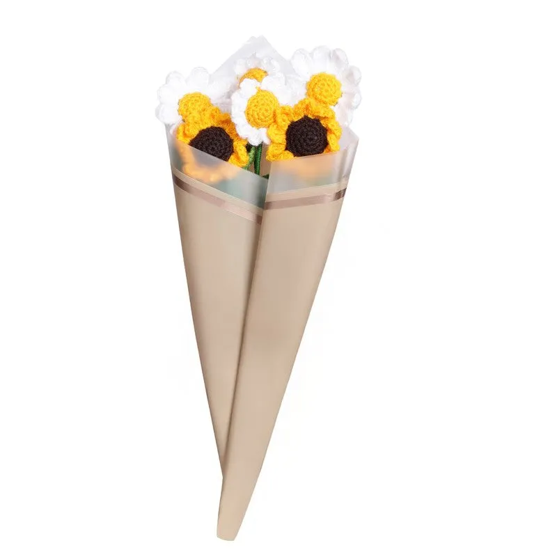 Crochet Handmade Tulip Bouquet (Yellow,White) - Set Of Six media 3