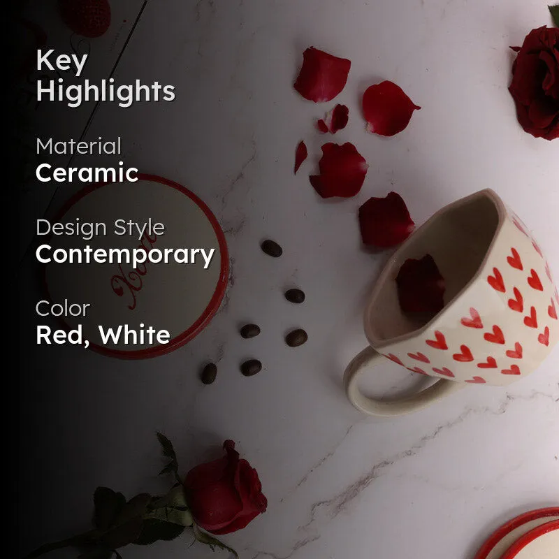 Hearty Home Ceramic Coffee Mug (200 mL) - Two Piece Set - 2