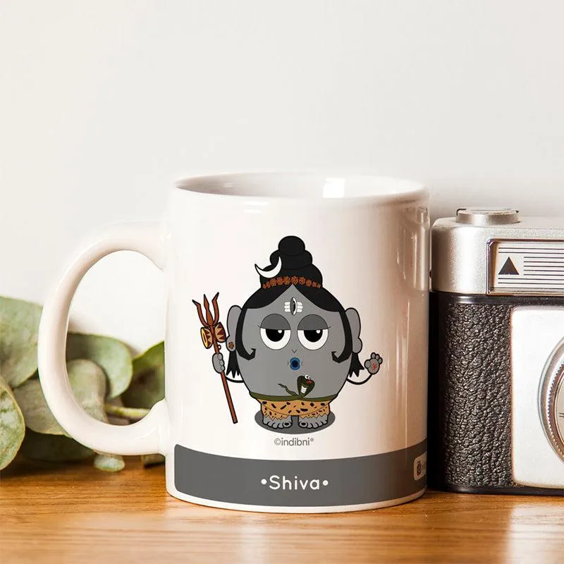 Whimsy Cute Shiva Ceramic Coffee Mug - 300 mL media 1