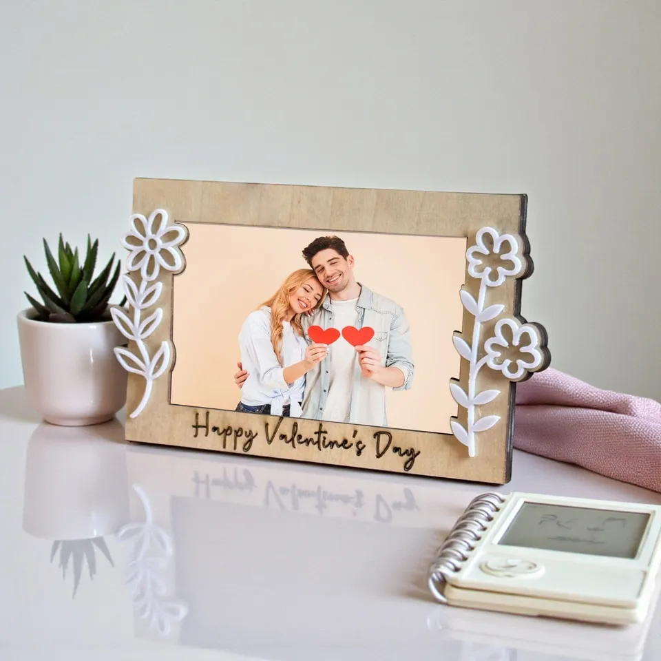 ElegantFlora MDF Photo Frame - Beige media 5
