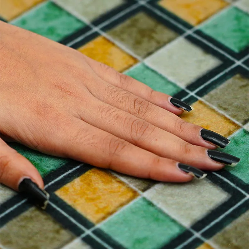 CleanLines Polyester Kitchen Floor Mats (Green,Black) - Set of Two media 8