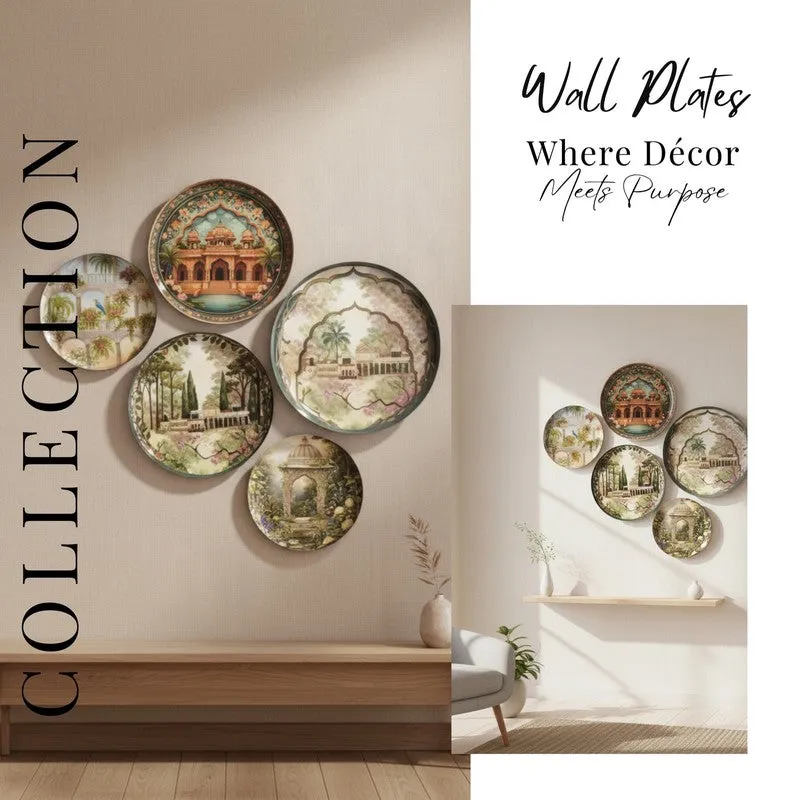 Rajwada Heritage Wall Plates - Set of Five media 10