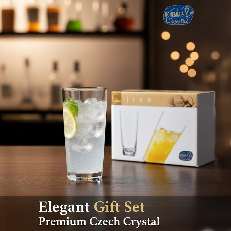Tapering Bohemia Crystal Collins Glass (400ml) - Set of Six media 7