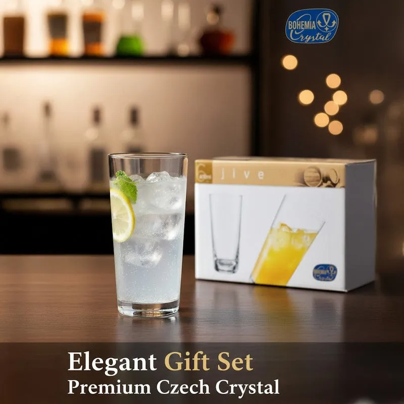 Tapering Bohemia Crystal Collins Glass (400ml) - Set of Six media 7